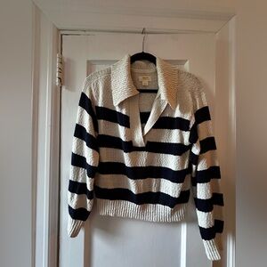 Anthropologie V neck polo sweater